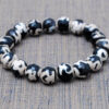 Black Jasper Gemstone Beaded Flexible Bracelet BS-1052