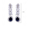 Blue Sapphire & Simulated Diamond Studded Beautiful Wedding Necklace Set FN-1052