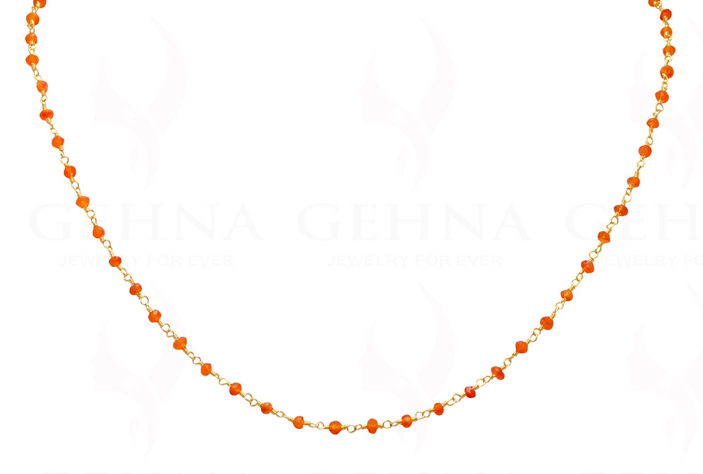 Fanta Gemstone Faceted Bead Chain In .925 Sterling Silver CS-1053