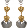 Simulated Diamond & Zircon Studded Heart Shape Earrings FE-1053