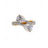 White Topaz Gemstone Studded 925 Sterling Silver Promise Ring SR-1053