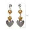 Simulated Diamond & Zircon Studded Heart Shape Earrings FE-1053