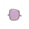 Rose Quartz & Topaz Gemstone Studded 925 Sterling Silver Promise Ring SR-1054