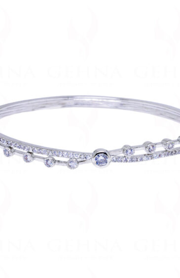 Combo Offer – Round Cubic Zirconia Studded Bracelet & Ring FB-1054