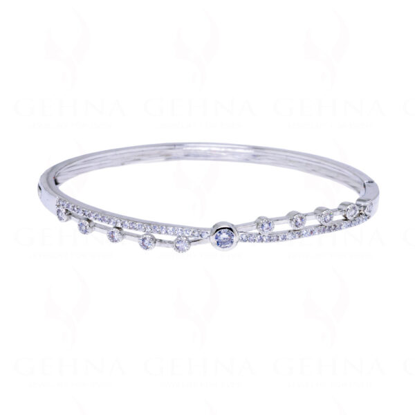 Combo Offer - Round Cubic Zirconia Studded Bracelet & Ring FB-1054