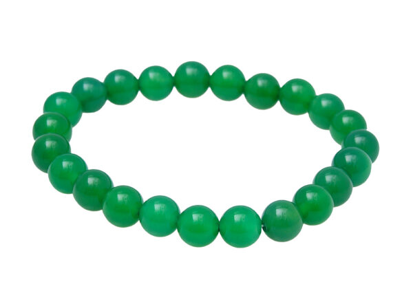 Green Onyx Gemstone Beaded Flexible Bracelet BS-1055