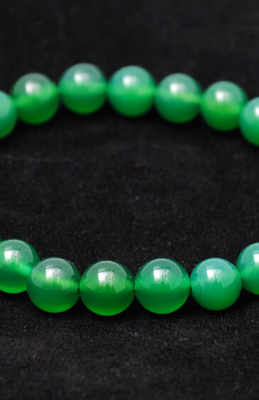 Green Onyx Gemstone Beaded Flexible Bracelet BS-1055