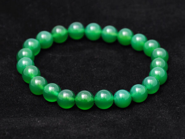 Green Onyx Gemstone Beaded Flexible Bracelet BS-1055