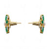 Simulated Diamond & Emerald Green Studded Earrings FE-1055