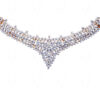 Gorgeous Simulated Diamond Studded Necklace & Earring Set FN-1055
