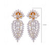 Gorgeous Simulated Diamond Studded Necklace & Earring Set FN-1055