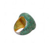Emerald & Topaz Gemstone Studded 925 Sterling Silver Promise Ring SR-1055