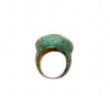 Emerald & Topaz Gemstone Studded 925 Sterling Silver Promise Ring SR-1055