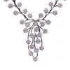 Handcrafted Simulated Diamond Cluster Statement Necklace & Earring Set FN-1056