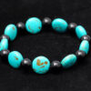 Black Onyx & Turquoise Gemstone Beaded Flexible Bracelet BS-1057