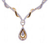 Delicate & Adorable Simulated Diamond Pear Studded Necklace Set FN-1057
