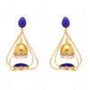 Pearl & Blue Lapis Lazuli Studded Earrings FE-1058