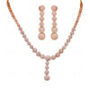 Stylish Rose Gold-Plated Beautiful Ball Shaped Necklace & Earring Set FN-1058