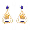 Pearl & Blue Lapis Lazuli Studded Earrings FE-1058