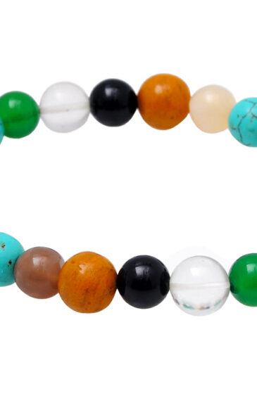 Multicolor Gemstone Beaded Flexible Bracelet BS-1059