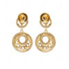 Dual Tone Rhodium Plated Simulated Diamond Studded Statement Necklace Set FN-1060