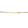 Dual Tone Rhodium Plated Simulated Diamond Studded Statement Necklace Set FN-1060