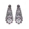 Tourmaline & Simulated Diamond Studded Beautiful Necklace Set FN-1061