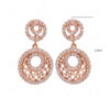 Rose Gold Plated Simulated Diamond Studded Stylish Necklace Set FN-1063