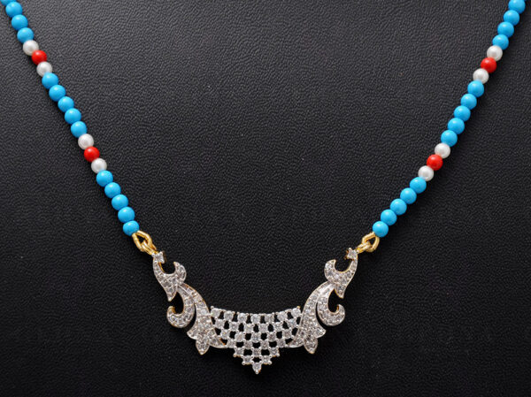 TaNM-aniya Pendant Attached With Pearl, Turquoise, Jasper Beads NM-1064