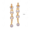 Dual Tone Gold Plated Simulated Diamond Studded Necklace Set FN-1064