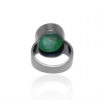 Emerald Gemstone Studded 925 Sterling Silver Ring SR-1064