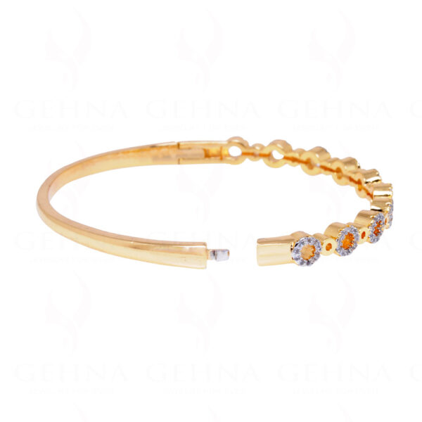Combo Offer - "AAA" Cubic Zirconia Studded Gold Plated Bracelet & Ring FB-1064