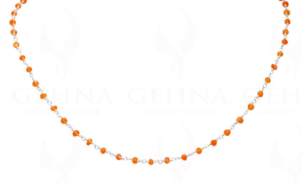 Fanta Gemstone Faceted Bead Chain In .925 Sterling Silver CS-1065