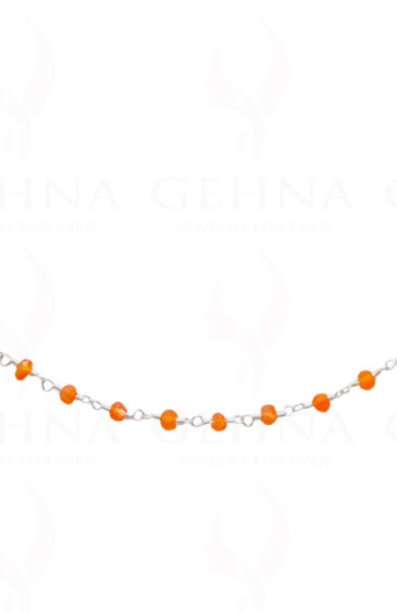 Fanta Gemstone Faceted Bead Chain In .925 Sterling Silver CS-1065