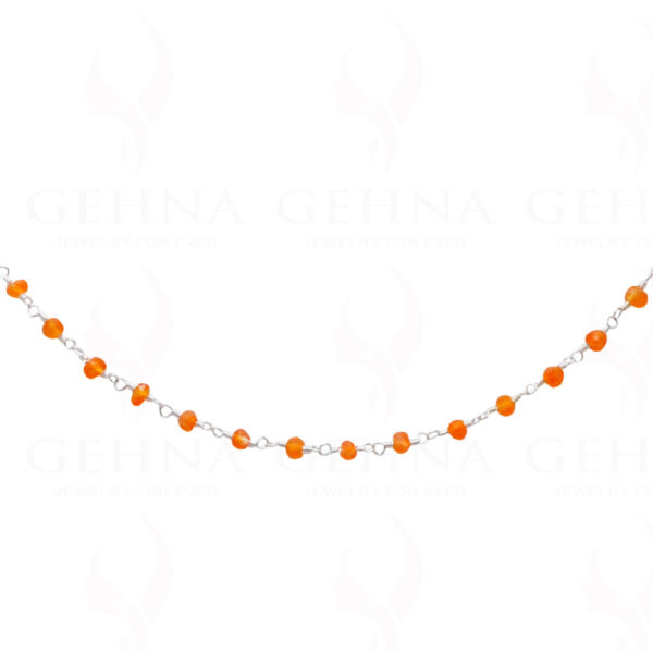 Fanta Gemstone Faceted Bead Chain In .925 Sterling Silver CS-1065