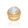 Sapphire & White Topaz Gemstone Studded 925 Sterling Silver Ring SR-1065