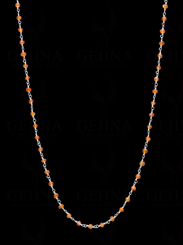 Fanta Gemstone Faceted Bead Chain In .925 Sterling Silver CS-1065