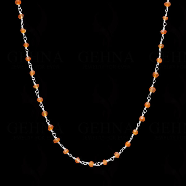 Fanta Gemstone Faceted Bead Chain In .925 Sterling Silver CS-1065