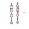 Simulated Diamond Studded Pear & Marquise Shaped Necklace Set FN-1065