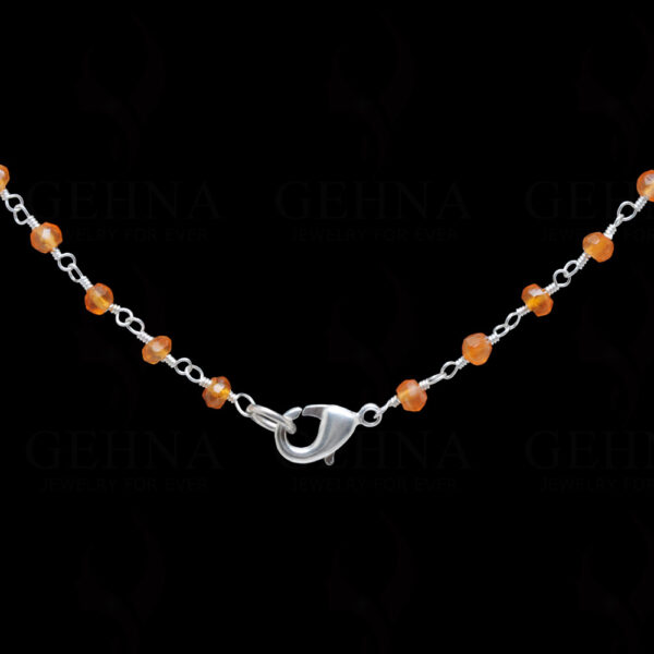 Fanta Gemstone Faceted Bead Chain In .925 Sterling Silver CS-1065