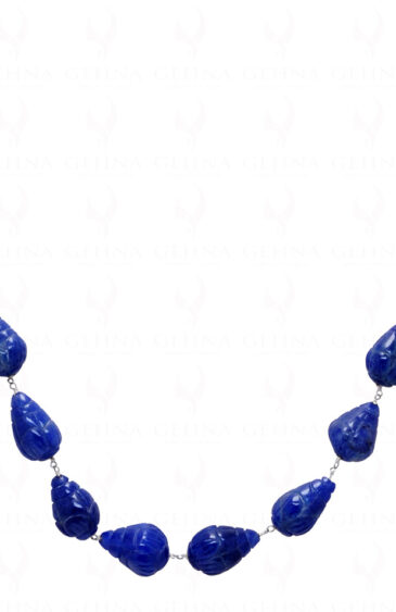 Blue Sapphire Gemstone Chain Knotted In.925 Sterling Silver CP-1066