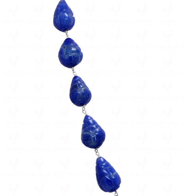 Blue Sapphire Gemstone Chain Knotted In.925 Sterling Silver CP-1066