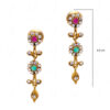 Ruby & Emerald Studded Beautiful Antique Style Necklace Set FN-1066