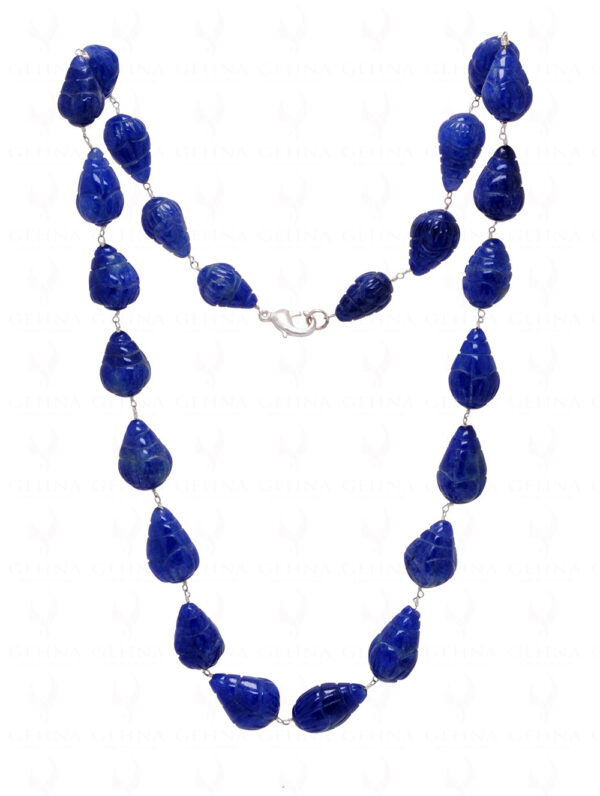 Blue Sapphire Gemstone Chain Knotted In.925 Sterling Silver CP-1066