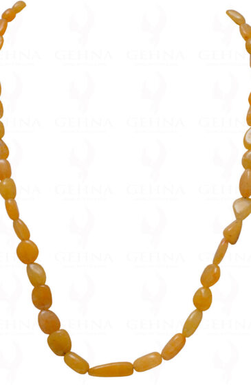 Yellow Sapphire Natural & Rare Gemstone Tumbles Necklace NP-1067