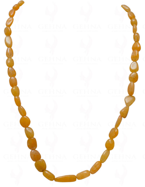 Yellow Sapphire Natural & Rare Gemstone Tumbles Necklace NP-1067