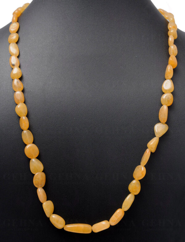 Yellow Sapphire Natural & Rare Gemstone Tumbles Necklace NP-1067