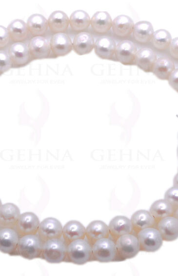 4 Mm Pearl Round Shape Cabochon Bead Strand NM-1068