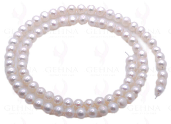 4 Mm Pearl Round Shape Cabochon Bead Strand NM-1068