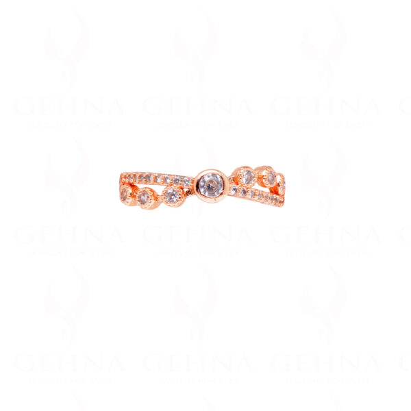 Combo Offer - Stylish Cubic Zirconia studded Rose Gold Plated Bracelet FB-1068